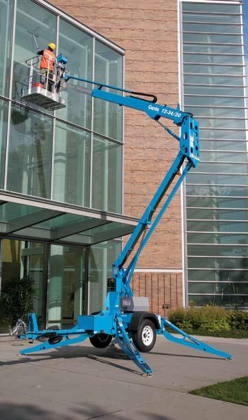 Reach Up, Reach Out The Genie TZ -34/20 has an outstanding working envelope and intuitive controls that allow operators to efficiently reach where they need to