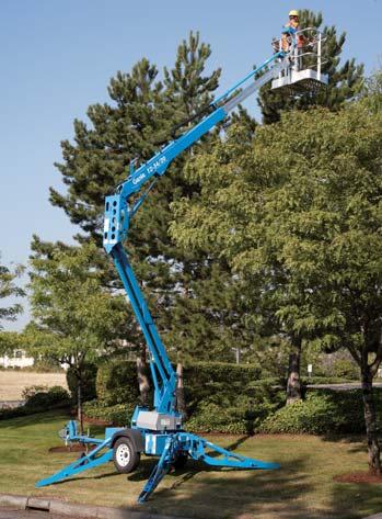 EXTEND YOUR PRODUCTIVITY Genie trailer-mounted Z -booms feature an outstanding operating envelope, making them your best value to reach jobs high and low.