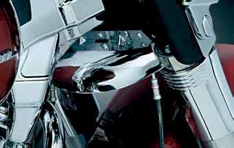 This beautifully chromed deflector replaces the original black wind deflector or