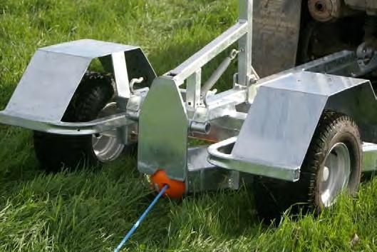 vehicle: 1) Connect tow balls to each tow rope on the end of each Irripod line.