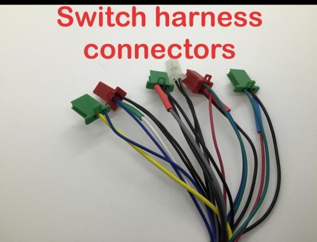 Notice the color coding on the most of the switch harness connector cables.