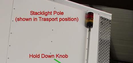 Stacklight Pole The trailer is equipped with a stack lights on the end of an extendable pole (Fig 7).