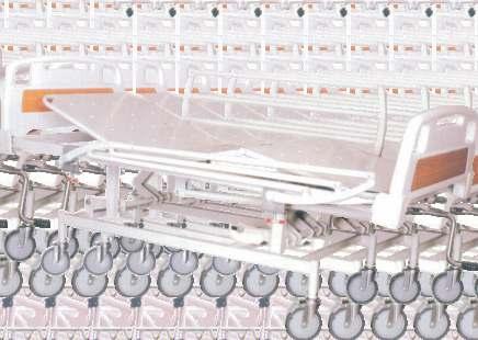 Hospital Beds JS - 10025 ICU Bed Mechanically (ABS Panels)» Frame work made of rectangular M. S. Tube.» 4 Section Top made of Perforated M. S. Sheet.