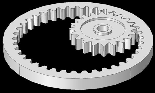 Spur Gear: Spur gears have straight teeth parallel to the rotating axis and thus are not subjected to axial thrust due to teeth load.