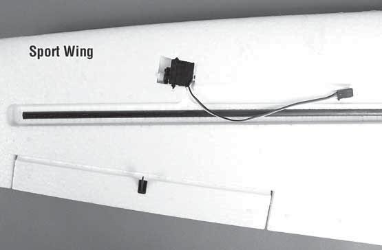 Refer to this photo for the next two steps. 1. If assembling the glider wing, connect the two servos you will be using for the ailerons to the longer Y-connector.