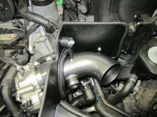 g) Once the lower air injection connectors is properly attached slide the AEM tube into the