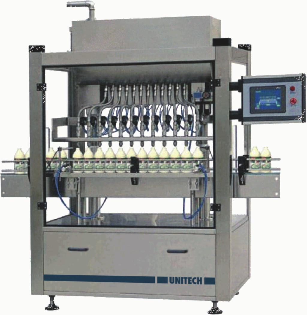 AUTOMATIC TIME FLOW FILLING MACHINE Drip free nozzles with filling range of 100ml to 1000ml with drip tray for accidental drip. Available from 4 head to 20 head. No bottle - No fill system.