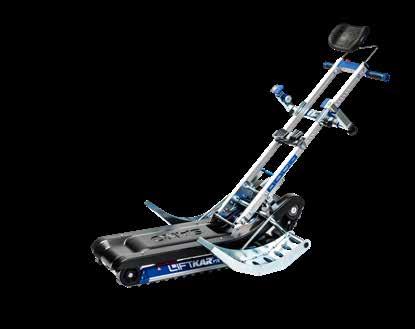 LIFTKAR PTR SAFETY, ERGONOMICS, QUALITY OF LIFE The extremely lightweight LIFTKAR PTR tracked stairclimber is impressively easy to use, has three speeds, acoustic and visual inclination warning as