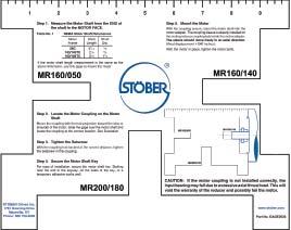 For ease of motor coupling hub location and installation, as an option, STOBER has available a motor hub mounting gage (Part No.
