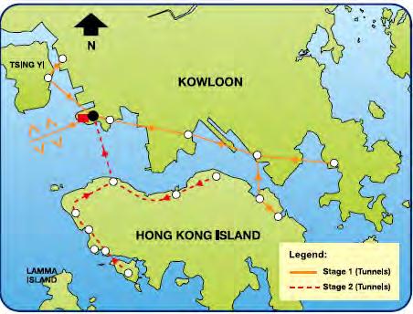 Ø Receives preliminary treated effluent from urban Kowloon, Kwai
