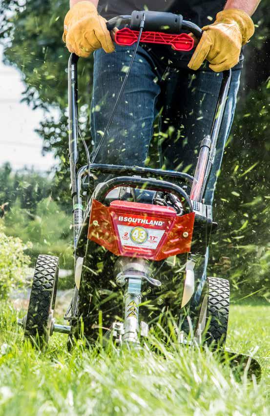 SWSTM4317 WHEELED STRING TRIMMER MOWER WATCH DEMO VIDEO INNOVATION WITH MAXIMUM POWER Provides Over 35% ft. lbs. of Torque vs. 25 CC Hand Held Trimmer 3X Longer Life 0.