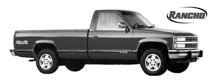 INSTALLATION INSTRUCTIONS 88043 FOR RANCHO SUSPENSION SYSTEM RS6543: CHEVROLET K1500 READ ALL INSTRUCTIONS THOROUGHLY FROM START TO FINISH BEFORE BEGINNING INSTALLATION Rev E IMPORTANT NOTES!