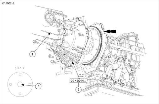 307-01-63 Automatic Transmission 307-01-63 REMOVAL AND INSTALLATION (Continued) 15. Remove the transmission control lever from the transmission cross shaft. 16.