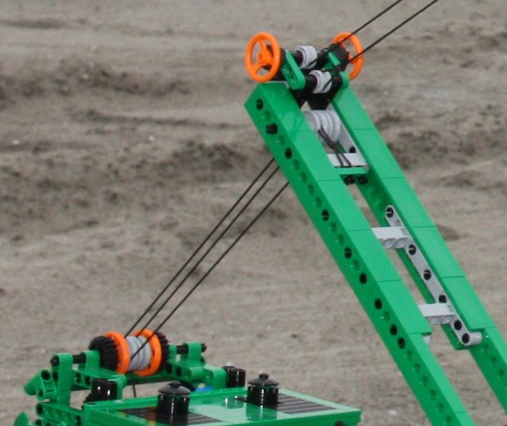 Operations Manual: A-frame Drum winch rope set-up 1) Wind the rope over the wheel rims