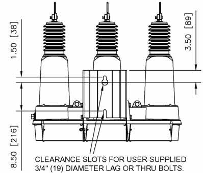 TRIMOD TM 300R INSTALLATION PROCEDURES MOUNTING: Hoist the TriMod by creating a sling that utilizes the lifting rings provided on the recloser frame base (See Figure 4 on Page 3).
