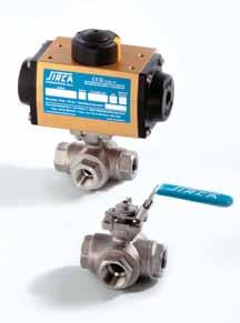 S70/S70M series End type Threaded actuated and manual ball valves 1/4 2 (DN08 DN50) full bore 3-ways L with handle or with flange for automation 40 bar bidirectional