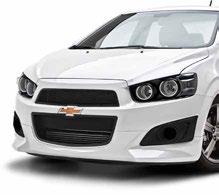 Includes Front lip spoiler, Left and Right side skirts, Rear Lower skirt with diffuser and rear hatch roof spoiler 5 Sonic 4-Door Sedan - White 4 PC. Ground effects kit.