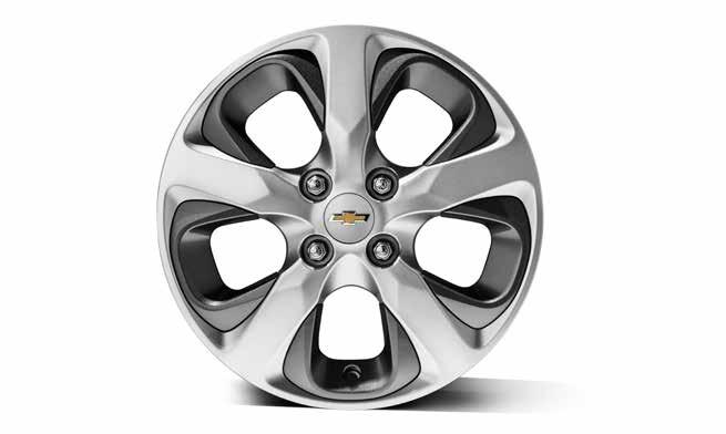ADD MORE COLOR TO YOUR STYLE SPECTRUM. 15-INCH FIVE-SPOKE WHEEL IN SILVER-PAINTED FINISH (5WJ) 1,2 FITS FRONT OR REAR PART NO.