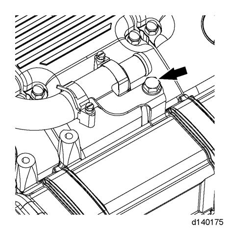 12. Install the EGR cooler gas outlet pipe. Refer to section 8.2.2 "Installation of EGR Cooler Gas Outlet Pipe." 13.