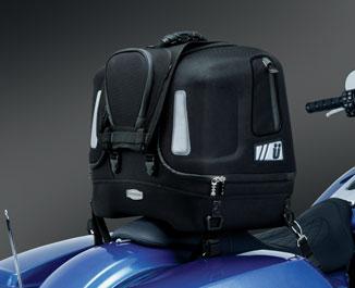 5 Seat/Rack Bag zips open on both sides, allowing easy packing in one large main compartment or divided into