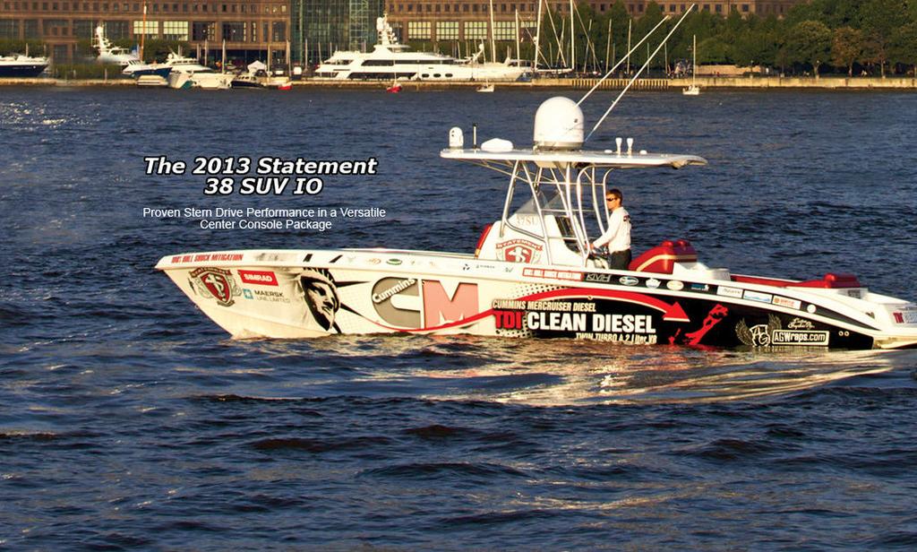 380 Open - IO make it yours statementmarine.com All specifications shown in this brochure are based on the latest information available at time of printing.
