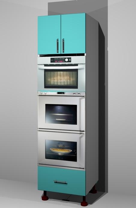 ½ Oven/Micro Housing 1 drawer, 2 doors OWO 600 2D 2230H x 600