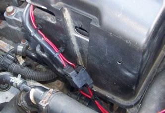 Place the fuse holder in an accessible location. Secure the wire to the main battery cable with tie wraps. Step 23.