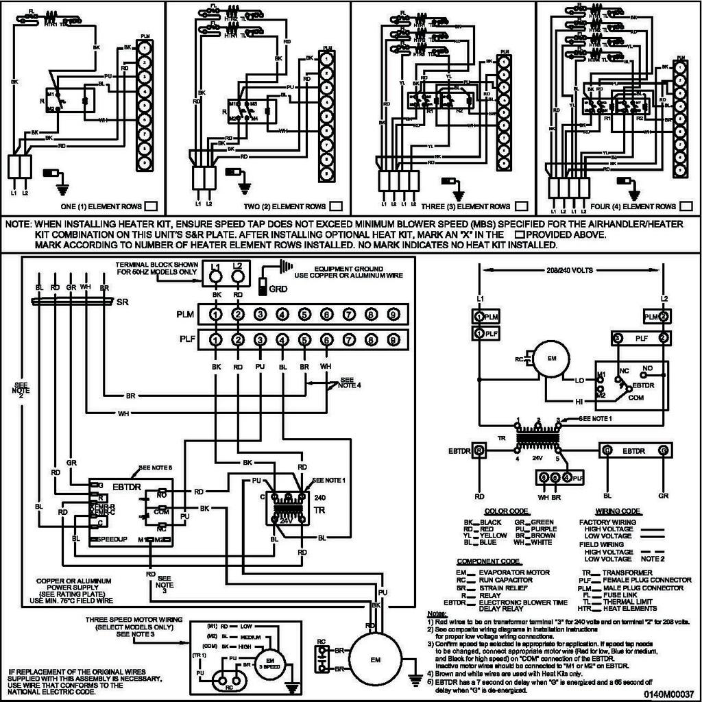 WIRING DIAGRAM Wiring is subject to change. Always refer to the wiring diagram on the unit for the most up-to-date wiring.