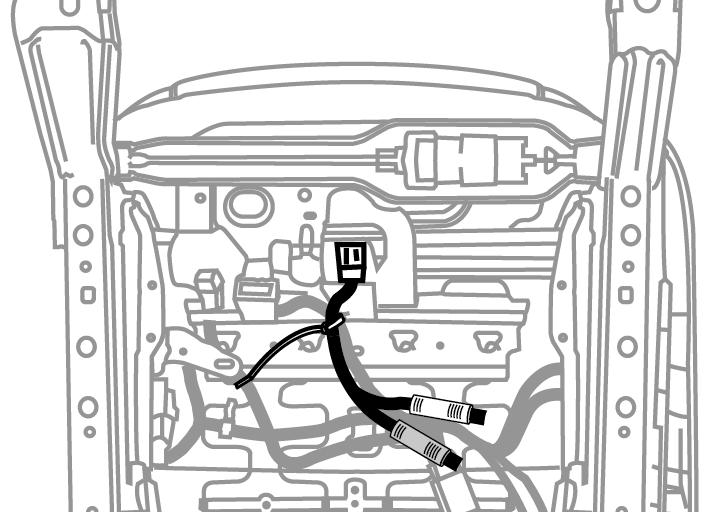 Figure 2 Driver 16-pin Blank Connector Fig.3 10) Using a plastic pry tool, remove and dispose of 16-pin blank connector under Driver front seat bottom.