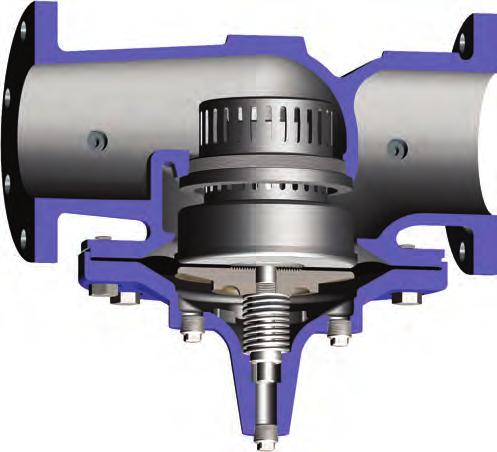 The cast radial slots create a larger flow path than is possible with the standard drilled holes typically employed by other anticavitation valves currently available in the market place.