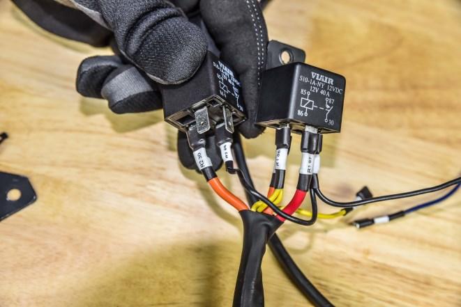 The next step is to prep the wiring harness by installing the relays. 1. Locate the relays from your VIAIR compressor kit.