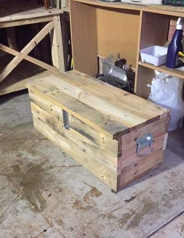 Pallet Pine Timber Double Chainsaw Box.