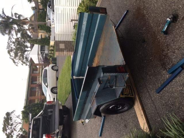 Steel 6 x 4 box trailer, 520mm sides in need of refurbishment.