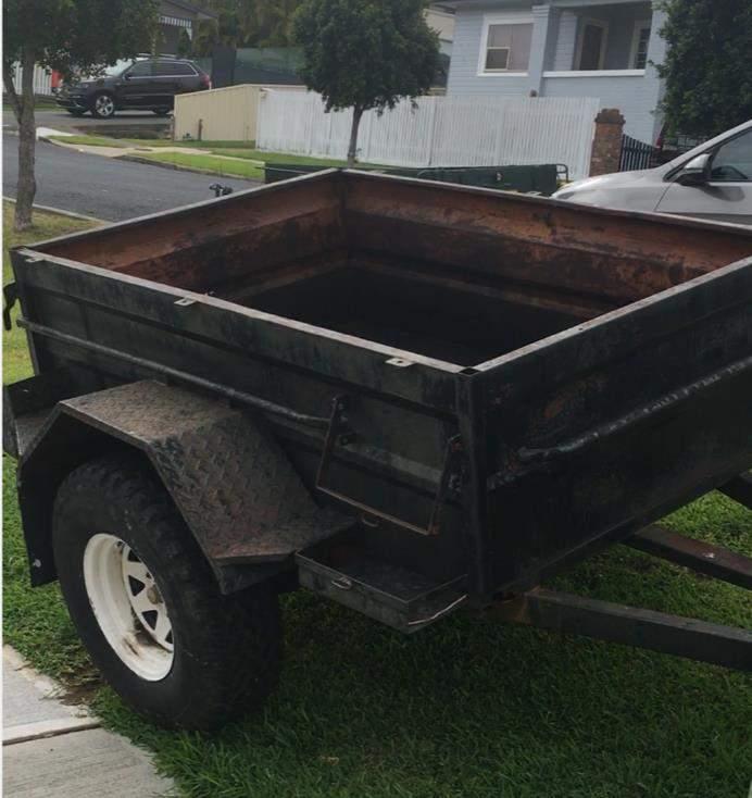 Off-Road 6 x 4 Box Trailer. In need of Refurbished/ Rebuild. Floor and structural RHS rusted out.