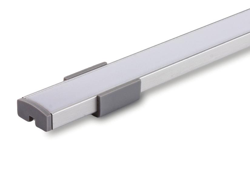 LED Profiles Surface or recess mount installation Supplied with an opaque or clear diffuser Profile can be glued, screwed or clipped on using mounting clips supplied Recess depth 7mm Technical and