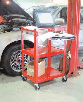 ATC332 ATC332 Three shelf compact adjustable utility cart constructed of blow molded plastic with metal frame. 22 W x 15.