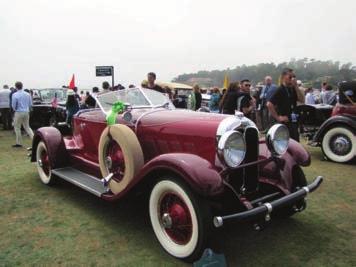 1928 Auburn 88 Speedster on loan from Barrie and Karen Hutchinson, pictured here at the Pebble Beach Concours d'elegance. for the Auburn Automobile Company.