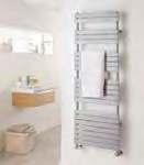 Piano Towel Rail shown on page 84 High quality Italian design & manufacture Steel; 50mm x 10mm flat cross tubes with 30mm collectors 10 year guarantee, CE approved & certified to BS EN442 Dual Fuel