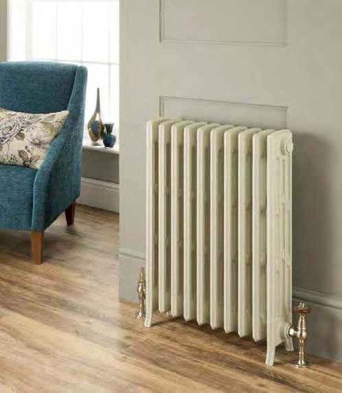 Ledbury Ledbury 4 column, 10 section, 760 high, in RAL 1013 Oyster with standard footed end sections 4 or 6 column 7 heights Up to 40 sections Full range and sizes see pages 146-147 Registered