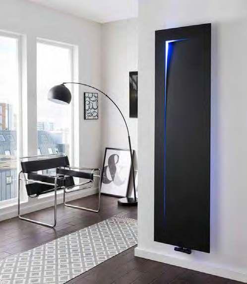Immagina Immagina LED 1800 x 500 shown in Black High quality Italian design & manufacture 2 vertical models Optional built in colour changing LED lights with a remote