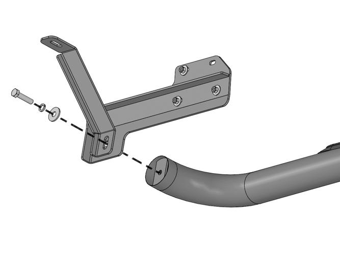 Brackets attached to the end of the Sidebar tube