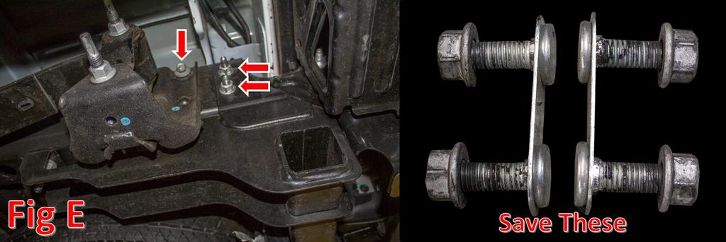 Remove the two 18mm nuts and one 15mm bumper bolt per