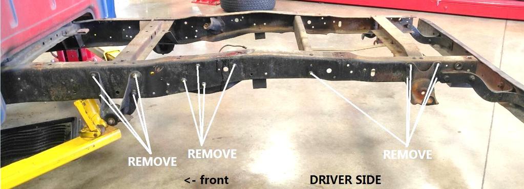 Remove brake line junction from the rear axle. Unbolt leaf springs from the leaf spring mounts and remove the leaf springs and the axle. 4.