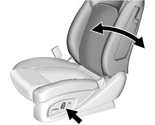 2. Push and pull on the seatback to make sure it is locked. Power Reclining Seatbacks To adjust a power seatback:. Tilt the top of the control rearward to recline.