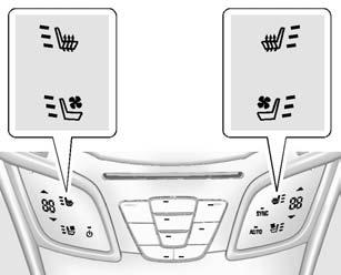 Heated and Ventilated Seat Buttons Shown, Heated Seat Buttons Similar If equipped, the buttons are part of the climate control system on the center stack.