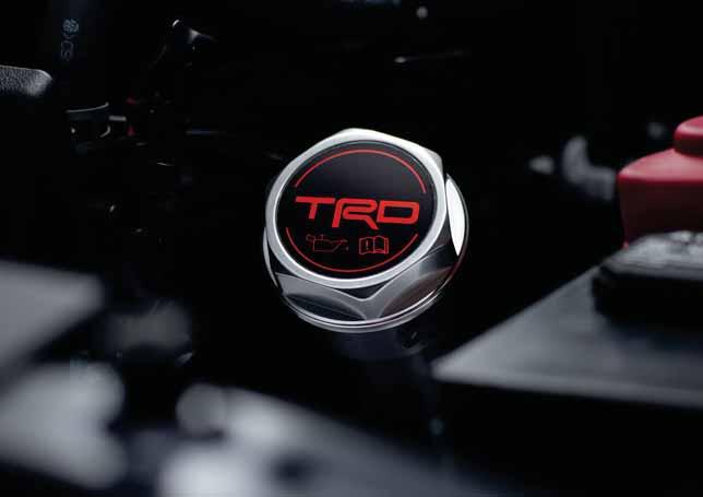 4 /10 TRD Oil Cap The legendary Toyota Racing Development logo is on display every time you pop the