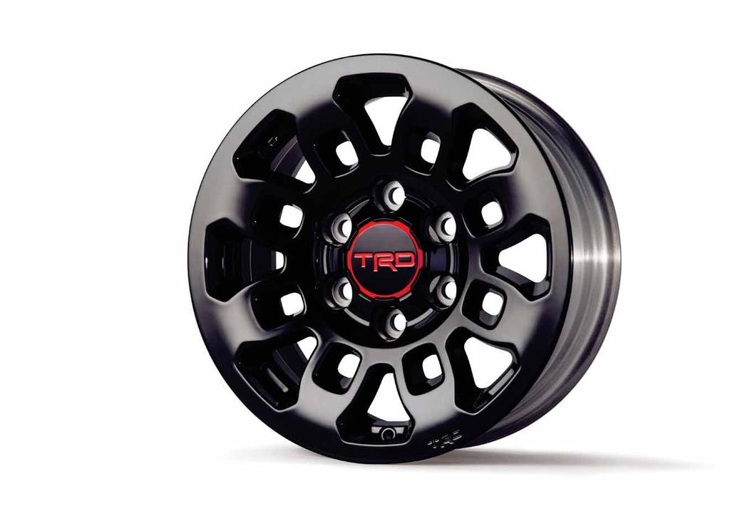 10/10 TRD Pro 16-In. Gloss Black Alloy Wheel Add some flash and give your Tacoma a custom look by outfitting it with the Gloss Black TRD Pro alloy wheels.