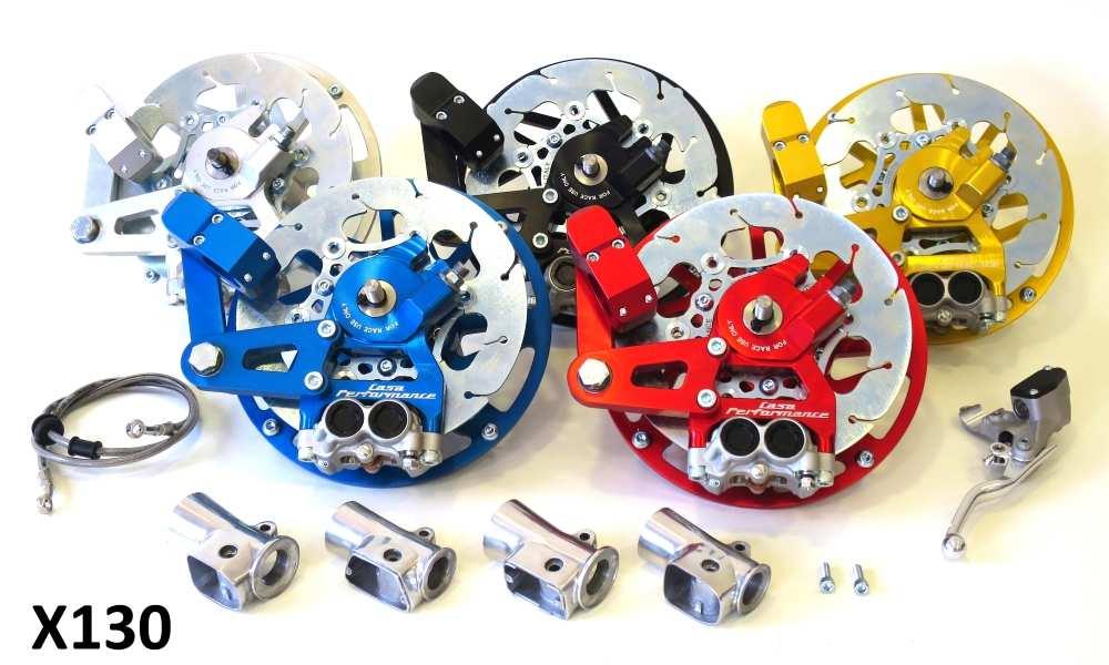 A complete kit consists of: 1 x disc hub unit (supplied complete & assembled) 1 x hydraulic hose 1 x handlebar master cylinder unit (single disc version) 1 x handlebar switch housing (available in 5