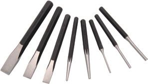 99 D058202 8 Piece Punch And Chisel Set Cold Chisels: 1/2", 5/8", 3/4" Centre Punch: 5/32" Solid Punch: 3/16" Pin Punches: 1/8", 3/16", 1/4" Storage pouch included List Price: $85.40 $56.
