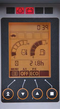 informative and easyto-read, displaying machine conditions,